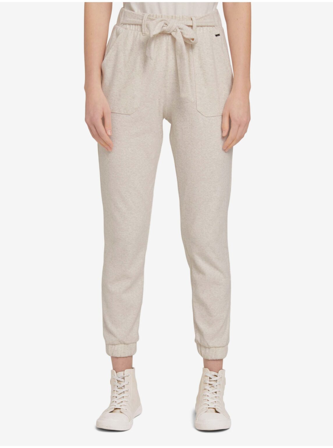 Cream women's cropped sweatpants Tom Tailor Denim - Women's