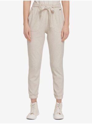 Cream women's cropped sweatpants Tom Tailor Denim - Women's