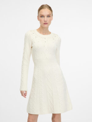 Cream women's knee-length dress ORSAY - Women's
