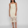 Cream women's lace midi dress VILA Capella - Women's