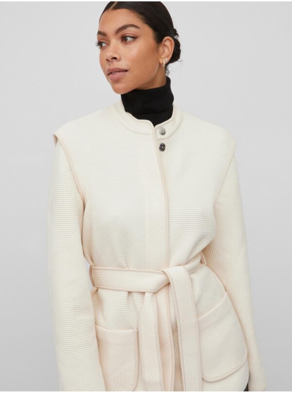 Cream women's light coat VILA Khloe - Women