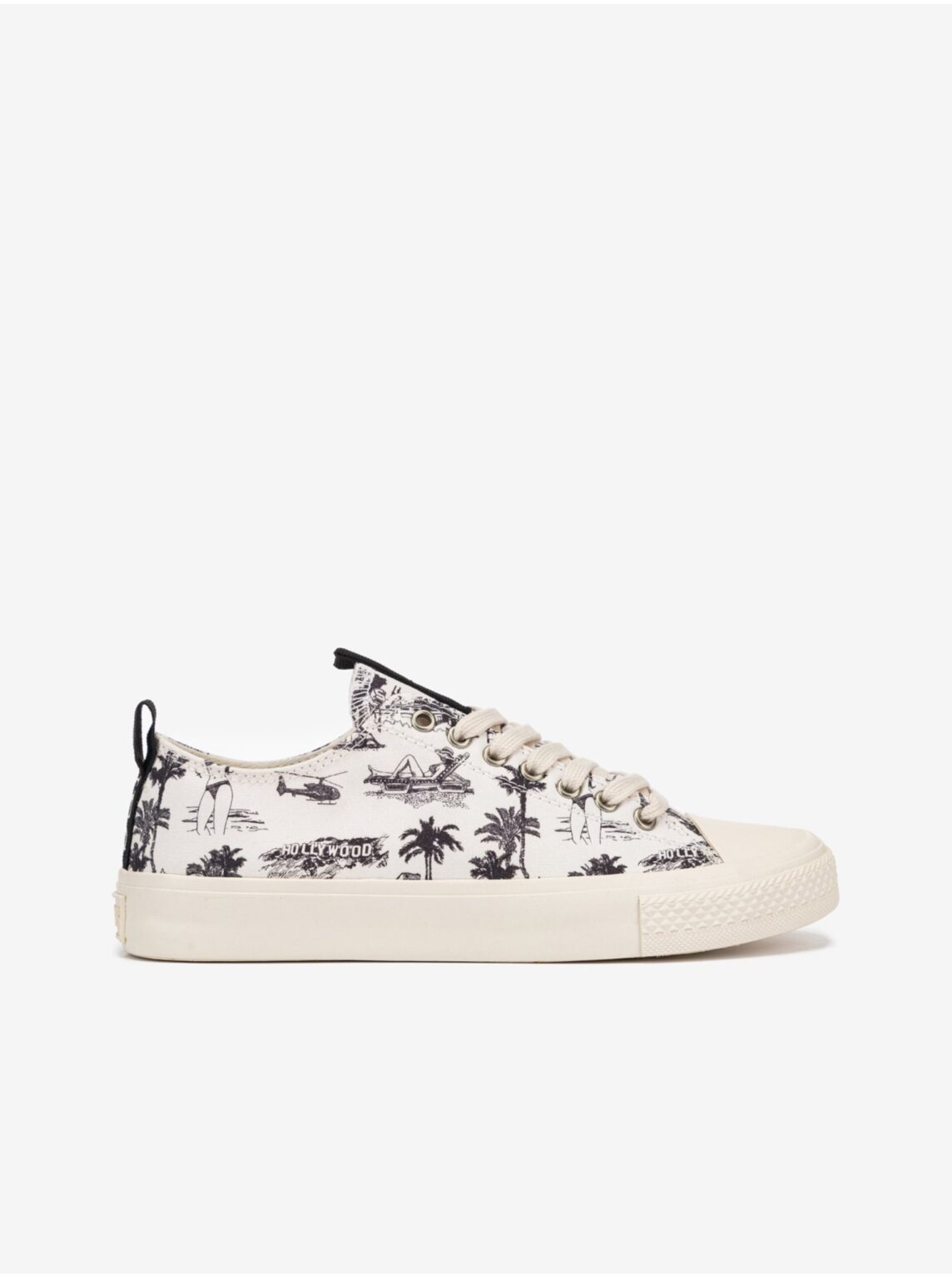 Cream women's patterned sneakers Guess Ederla - Women's