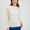 Cream women's perforated sweater ORSAY - Women