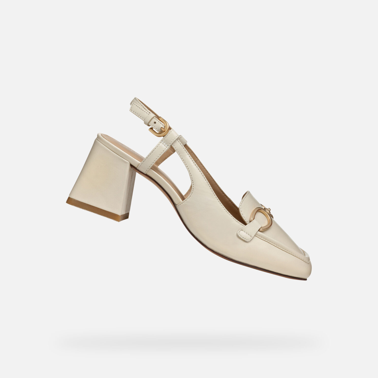 Cream women's pumps Geox Coronilla - Women's