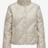 Cream women's quilted winter jacket JDY Verona - Women
