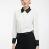 Cream women's shirt with contrasting collar ORSAY - Women's