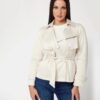 Cream women's short trench coat Guess - Women