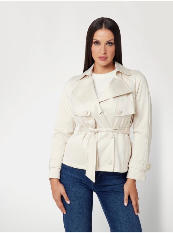 Cream women's short trench coat Guess - Women