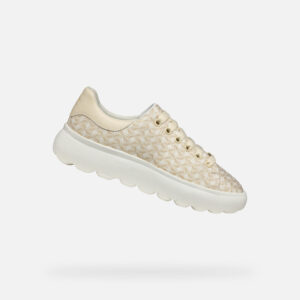 Cream women's sneakers Geox Spherica EC4.1 - Women's