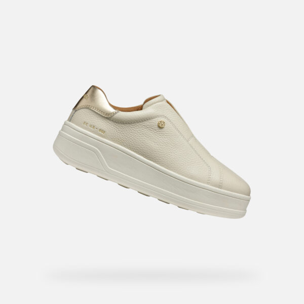 Cream women's sneakers Geox Spherica ECUB-2 - Women's