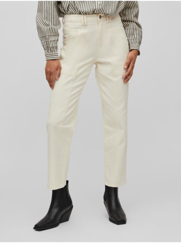 Cream women's straight fit jeans VILA Orys - Women
