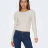 Cream women's sweater ONLY Ella - Women