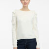 Cream women's sweater with floral application ORSAY - Women