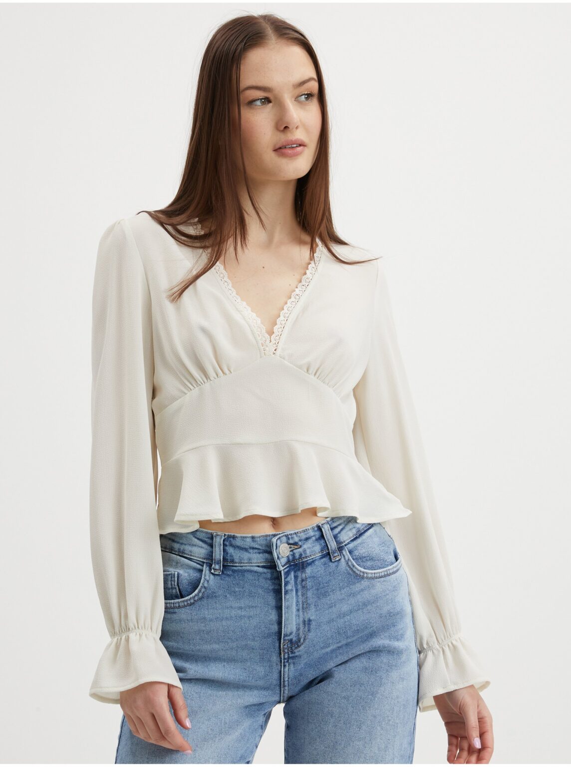 Cream women's top VILA Vimka - Women's