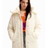 Cream women's winter jacket Desigual Tulip - Women's