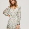 Creamy Women's Floral Short Dress with Ruffle Pepe Jeans Dina - Women