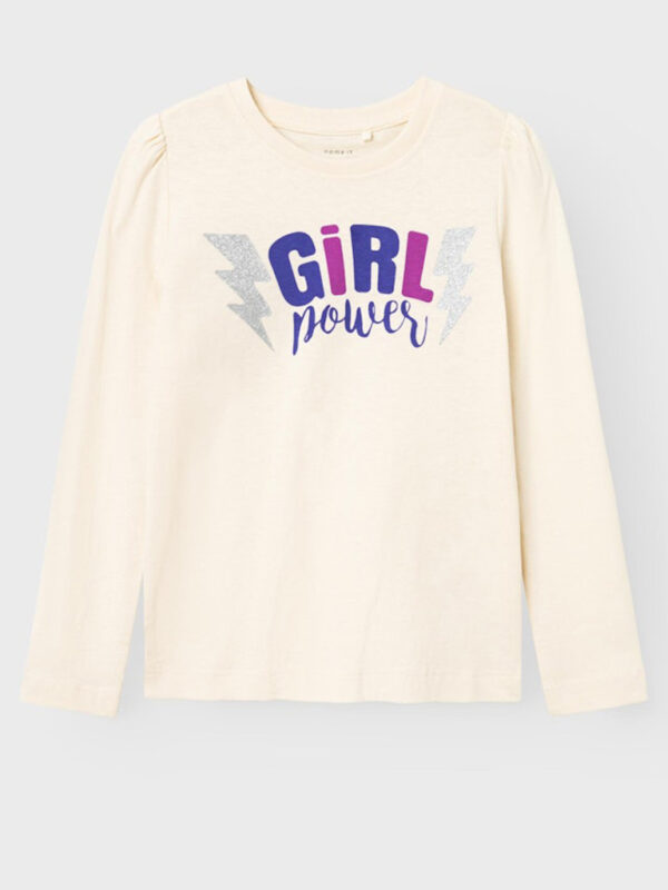 Creamy girls' long sleeve T-shirt name it Roselin