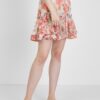 Creamy-red floral skirt Guess - Women