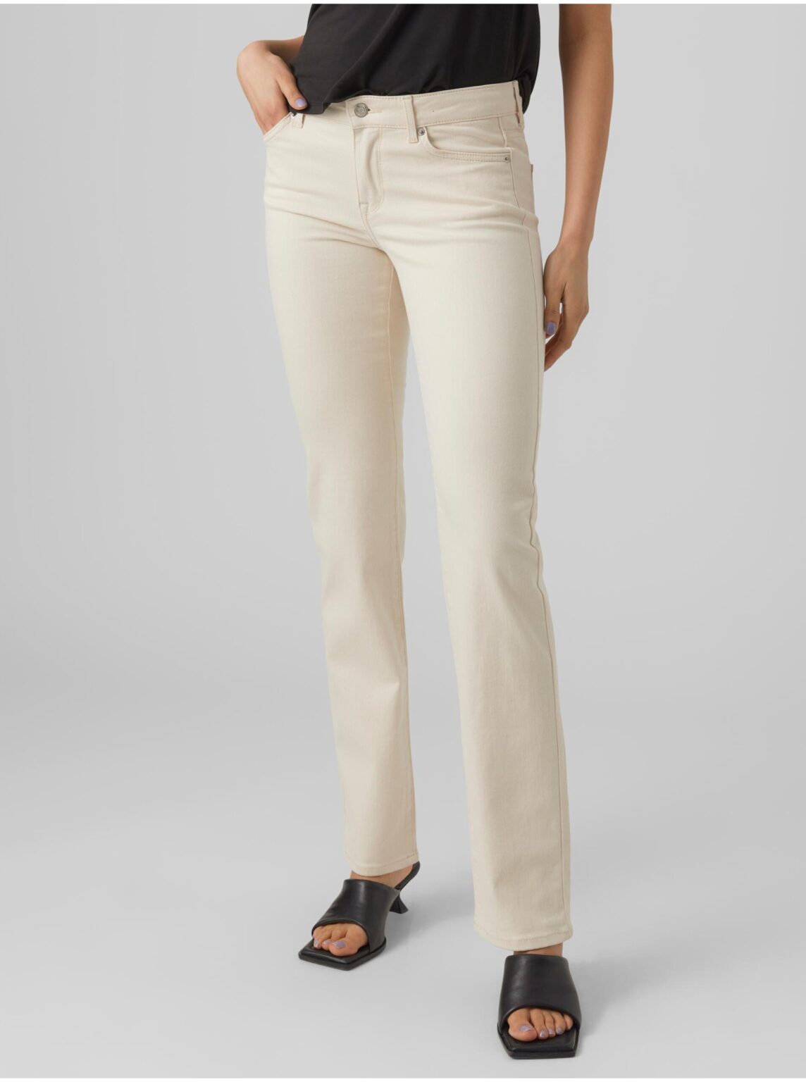 Creamy women's straight fit jeans VERO MODA Daf - Women