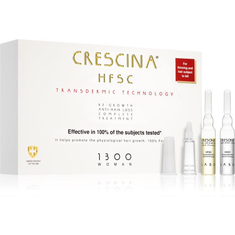 Crescina Transdermic 1300 Re-Growth and Anti-Hair Loss hajnövekedés és hajhullás elleni ápolás hölgyeknek 10x3.5 ml-Ár