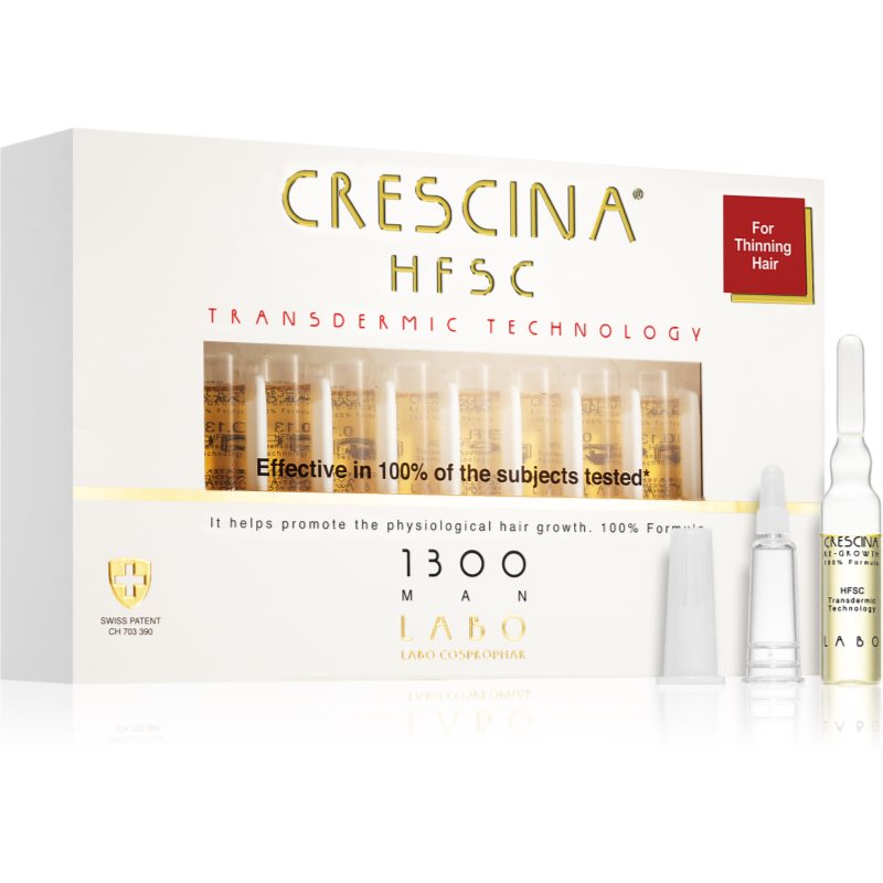 Crescina Transdermic 1300 Re-Growth hajnövekedést serkentő ápolás uraknak 20x3