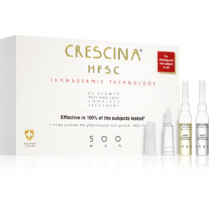 Crescina Transdermic 500 Re-Growth and Anti-Hair Loss hajnövekedés és hajhullás elleni ápolás uraknak 20x3