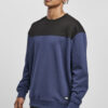 Crewneck top block dark blue/black
