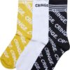 Cringe Socks 3-Pack Black/White/Yellow