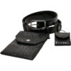 Croco synthetic leather strap with black/silver sheath