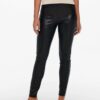 Csak fekete műbőr leggings Jessie - Nők