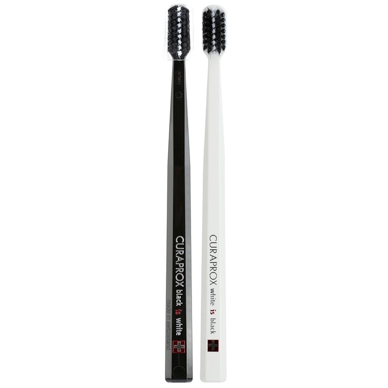 Curaprox Black is White fogkefe ultra soft Black & White 2 db-Ár