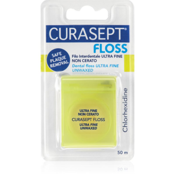 Curasept Dental Floss Ultra Fine Unwaxed viaszmentes fogselyem antibakteriális adalékkal 50 m-Ár