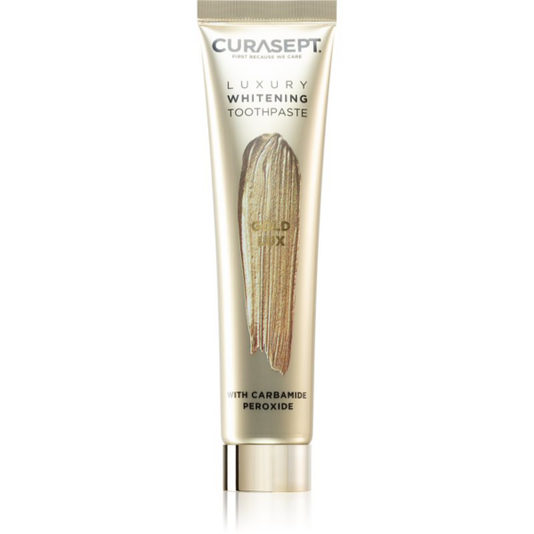 Curasept Gold Lux Toothpaste fehérítő fogkrém aktív szénnel 75 ml-Ár