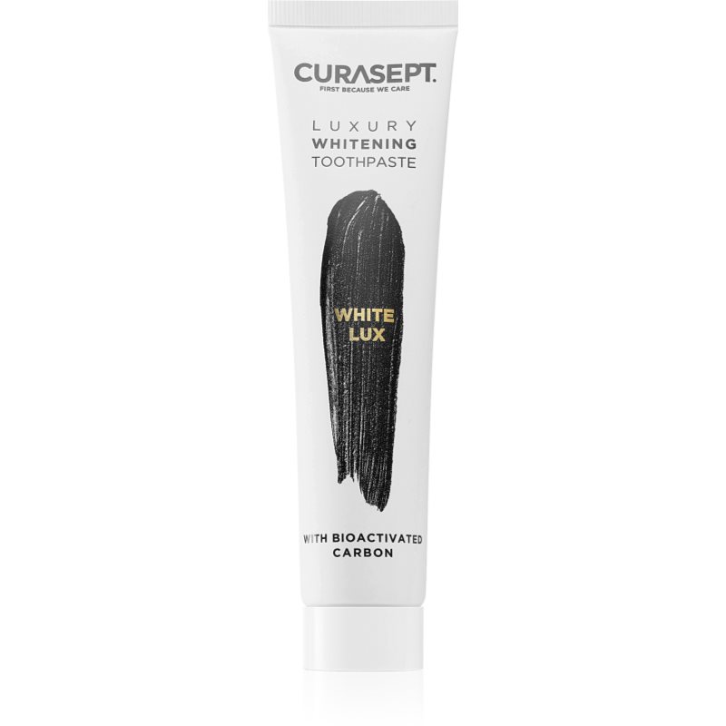 Curasept White Lux Toothpaste fehérítő fogkrém aktív szénnel 75 ml