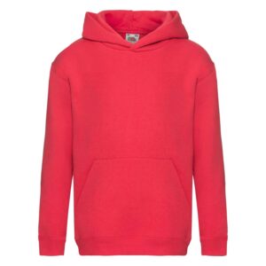Czerwona bluza dziecięca Hooded Sweat Fruit of the Loom