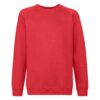 Czerwona bluza dziecięca Raglan Sweat Fruit of the Loom