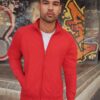 Czerwona bluza męska Lightweight Sweat Jacket Fruit of the Loom