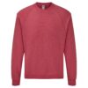 Czerwona bluza męska Raglan Sweat Fruit of the Loom
