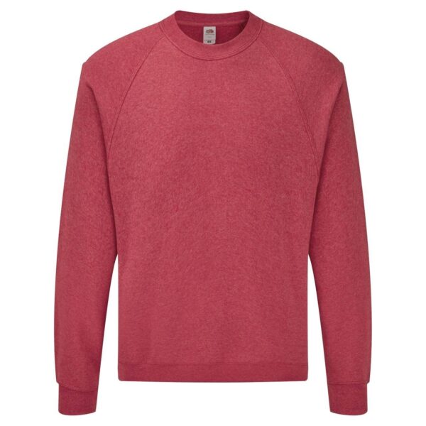 Czerwona bluza męska Raglan Sweat Fruit of the Loom