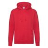 Czerwona bluza męska z kapturem Hooded Sweat Fruit of the Loom
