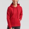 Czerwona bluza z kapturem Hooded Sweat Fruit of the Loom