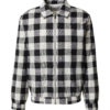 DAN FOX APPAREL Átmeneti dzseki 'Ilja'  szürke melír / fekete / piszkosfehér-Hungary