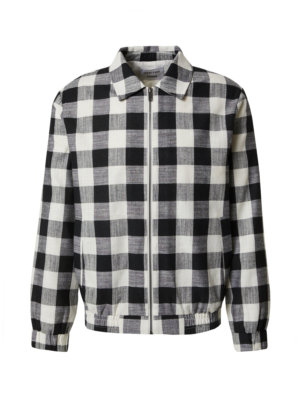 DAN FOX APPAREL Átmeneti dzseki 'Ilja'  szürke melír / fekete / piszkosfehér-Hungary