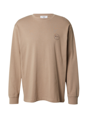 DAN FOX APPAREL Póló 'Koray'  világosbarna / antracit-Ár