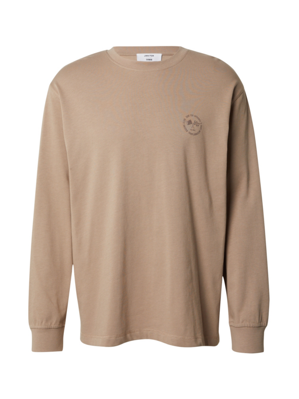 DAN FOX APPAREL Póló 'Koray'  világosbarna / antracit-Ár