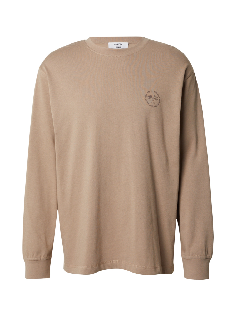 DAN FOX APPAREL Póló 'Koray'  világosbarna / antracit-Ár