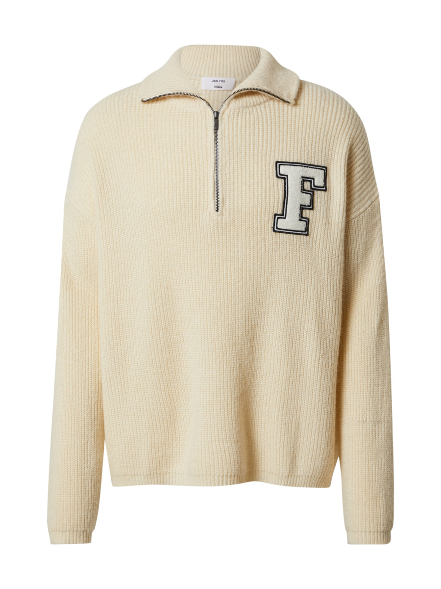 DAN FOX APPAREL Pulóver 'Adriano'  fekete / fehér / piszkosfehér-Hungary