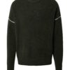 DAN FOX APPAREL Pulóver 'Thilo'  sötétzöld / fehér-hu