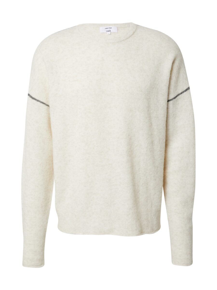 DAN FOX APPAREL Pulóver 'Thilo'  szürke / piszkosfehér-hu