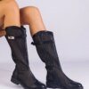 D/CEO Black cowboy boots on the block heel Abigail